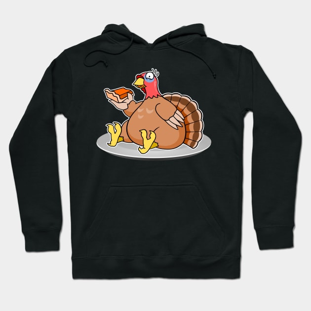 Too Much Pie For The Turkey Hoodie by SpacemanTees